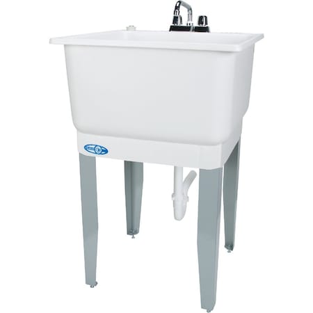 Mustee Utilatub 20 Gallon 23 In. W x 25 In. L Laundry Tub Combo Kit 14CP